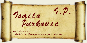 Isailo Purković vizit kartica